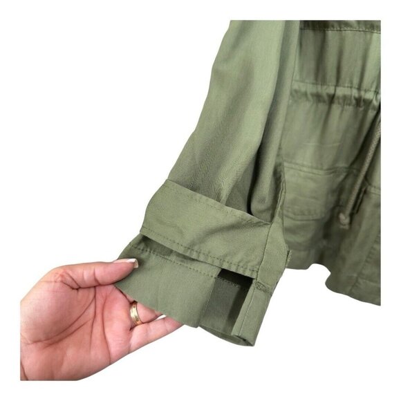 Time And Tru Women Size XXL (20) Embroidered Long Sleeve- Green Utility Jacket - Picture 9 of 9